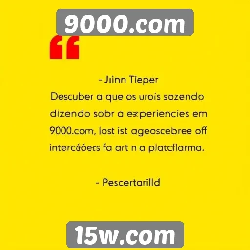 Feedback de usuários sobre a experiência em 9000.com